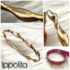 Ippolita ROSE gold twisted bangle bracelet